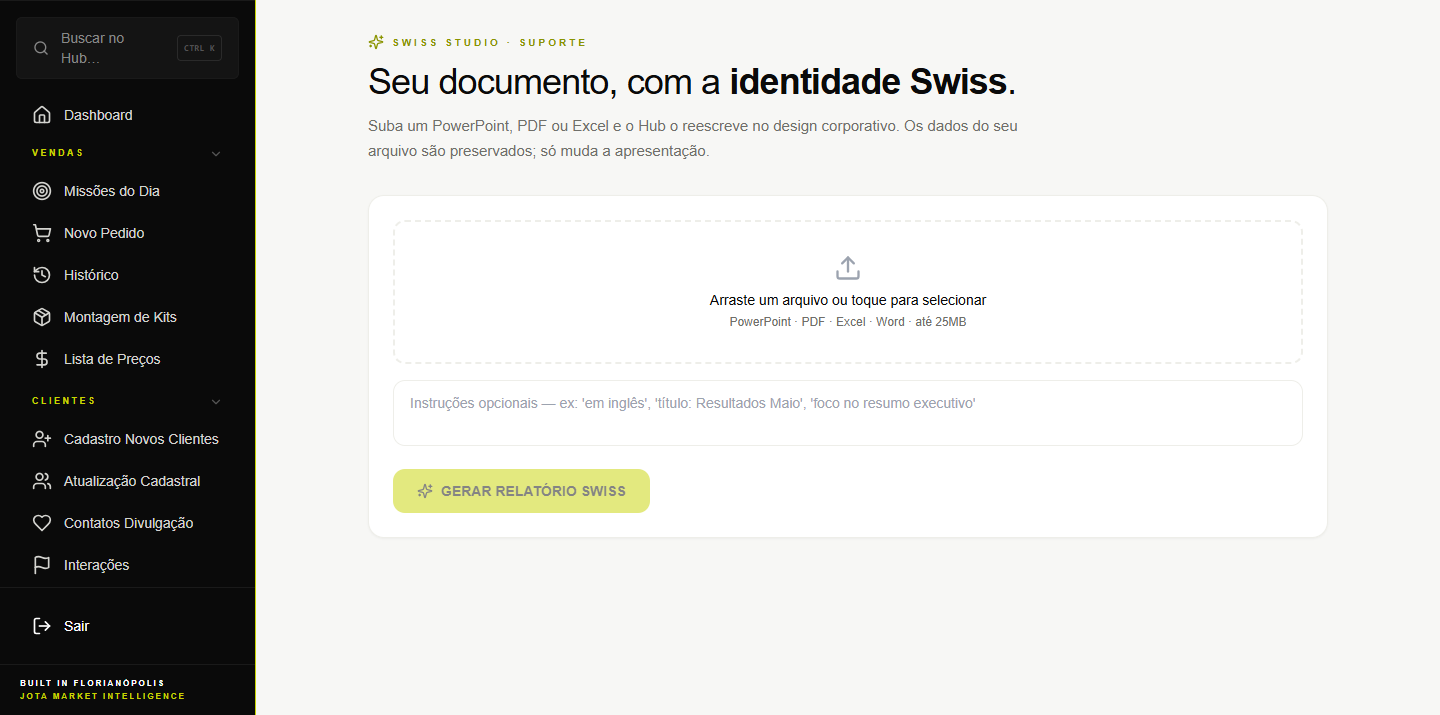 Swiss Studio — a file in, corporate design out